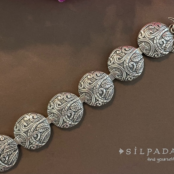 Silpada Ancient Scrolls Sterling Silver Bracelet B2092 - Picture 7 of 16